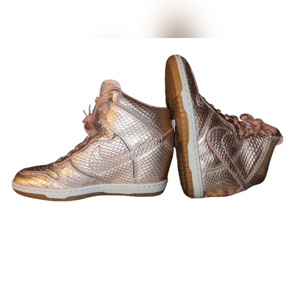 Nike Dunk Sky Hi Hidden Wedge Rose Gold Woman's Size 5